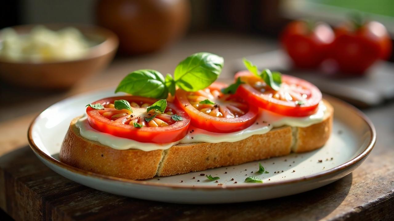 Ziegenkäse-Tomaten-Brot