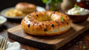 Zimt-Rosinen-Bagel