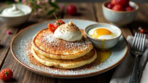 Zimtige Quarkkeulchen mit Joghurtsoße