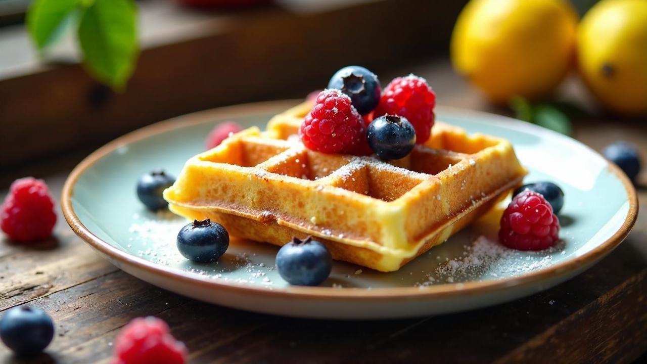 Zitrone-Mohn-Waffeln