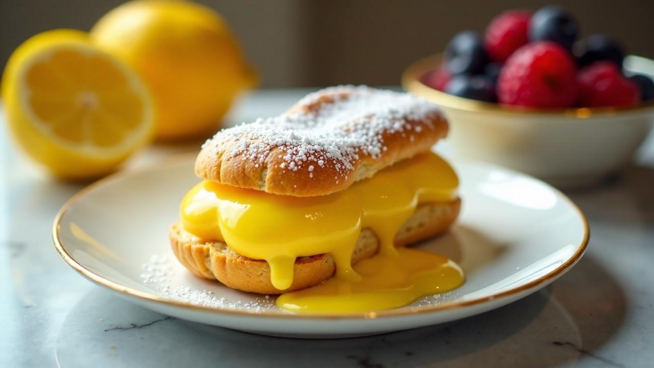 Zitronen-Eclairs mit Lemon Curd