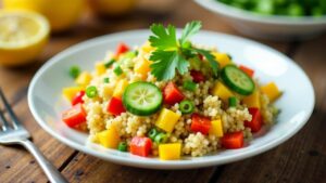 Zitronen-Ingwer Quinoa-Salat