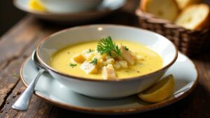 Zitronige Avgolemono-Suppe