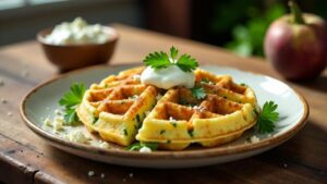 Zucchini-Feta-Waffeln