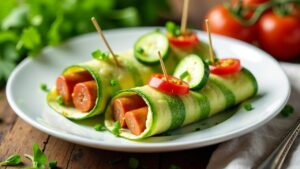 Zucchini-Wraps mit Frankfurter