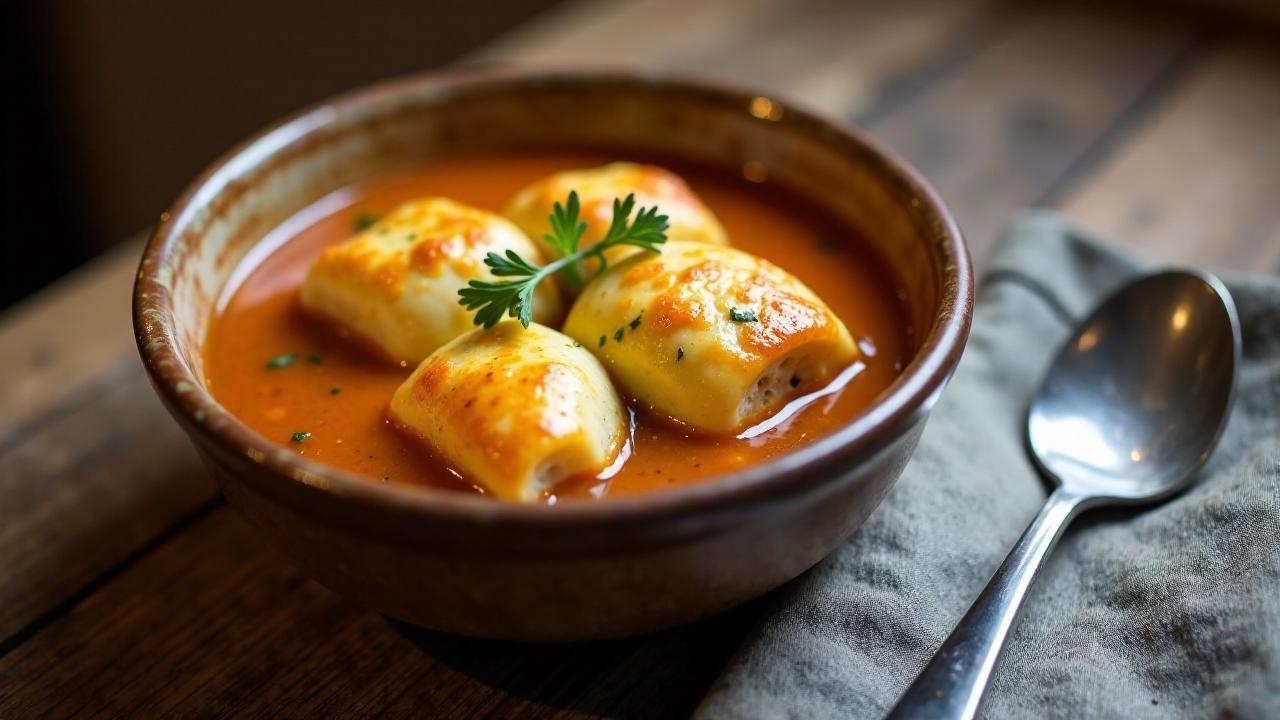 Zuppa Gallurese - Überbackene Brotsuppe mit Schafskäse