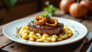 Zwiebelrostbraten mit Spätzle