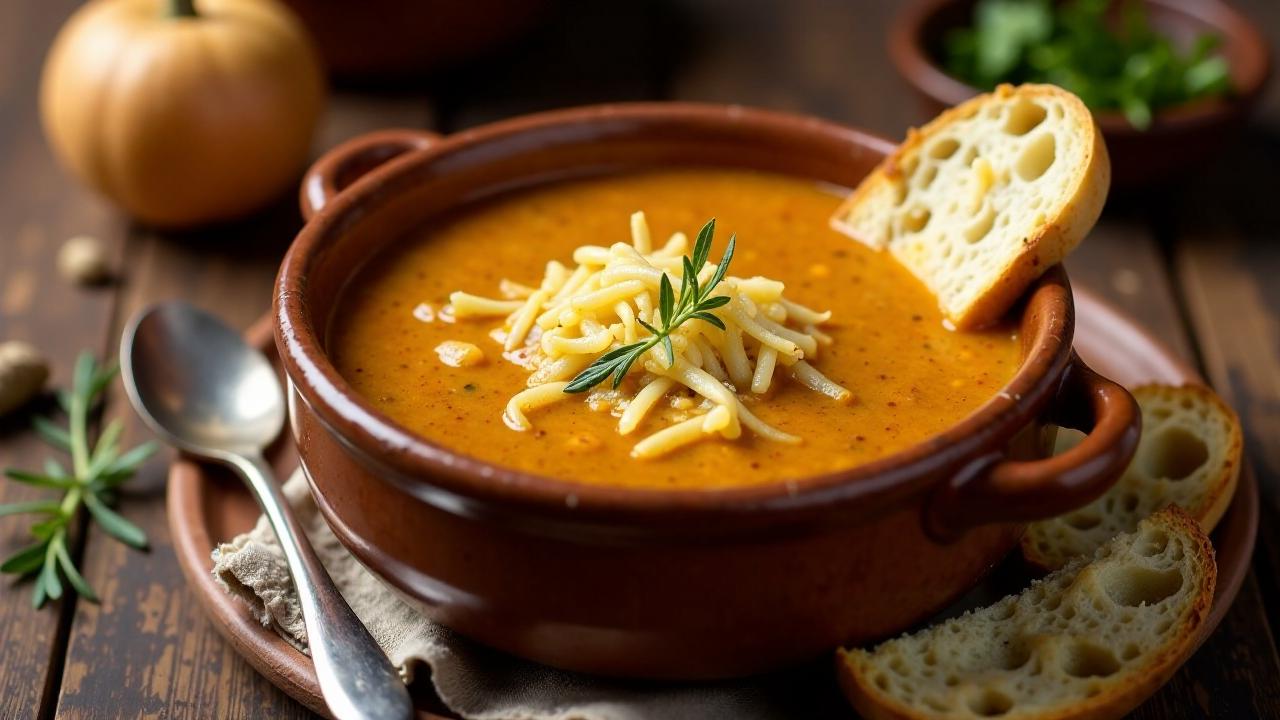 Zwiebelsuppe "Cobanac" aus Slawonien