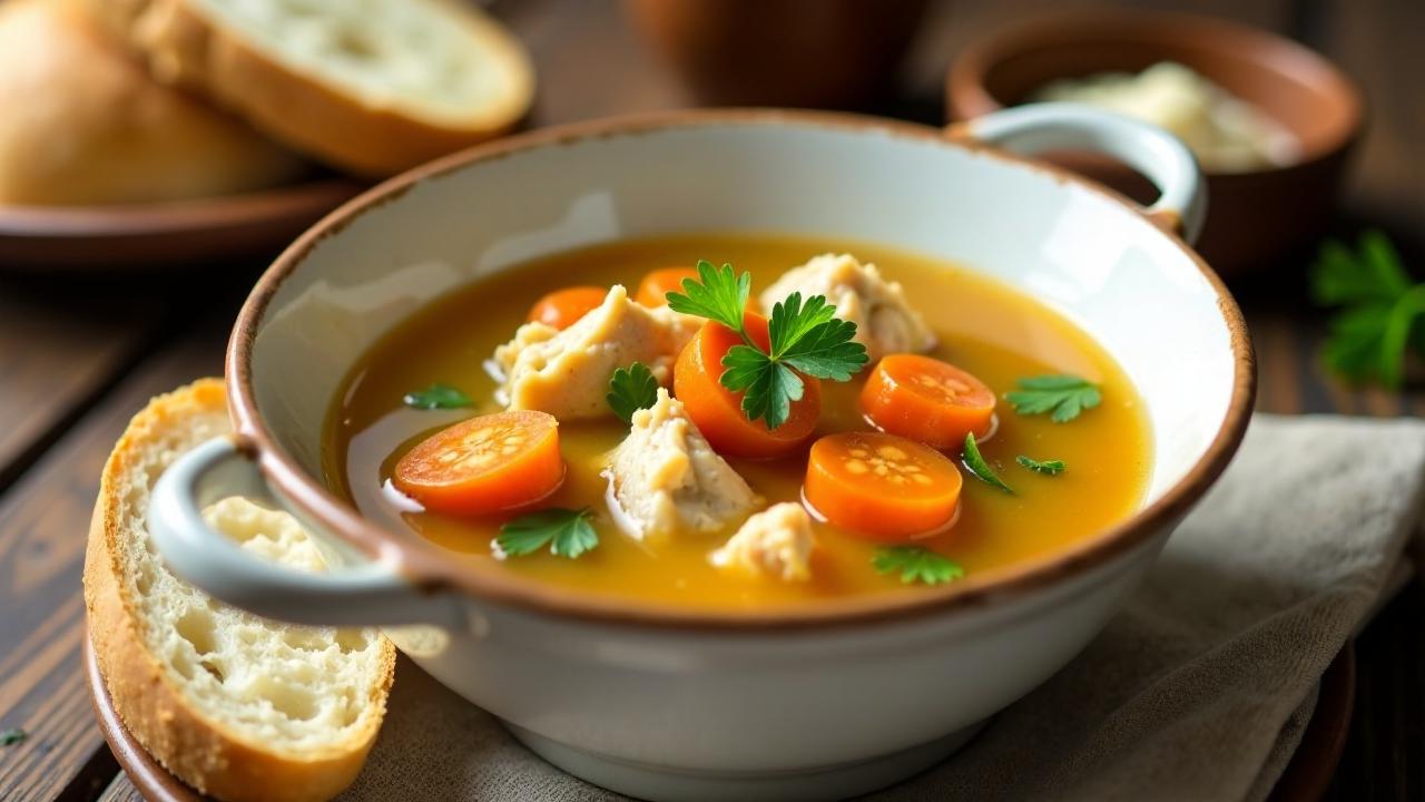 Újházi Tyúkhúsleves – Neue Haus Hühnersuppe